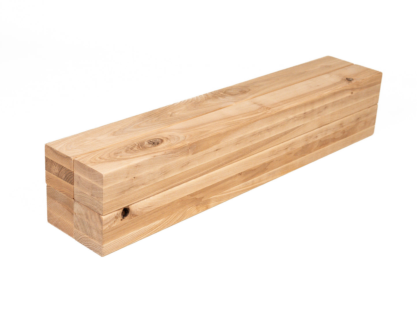 Glulam ash beam Rustic 70x70 mm Hard wax oil Natural white, square timber, solid wood