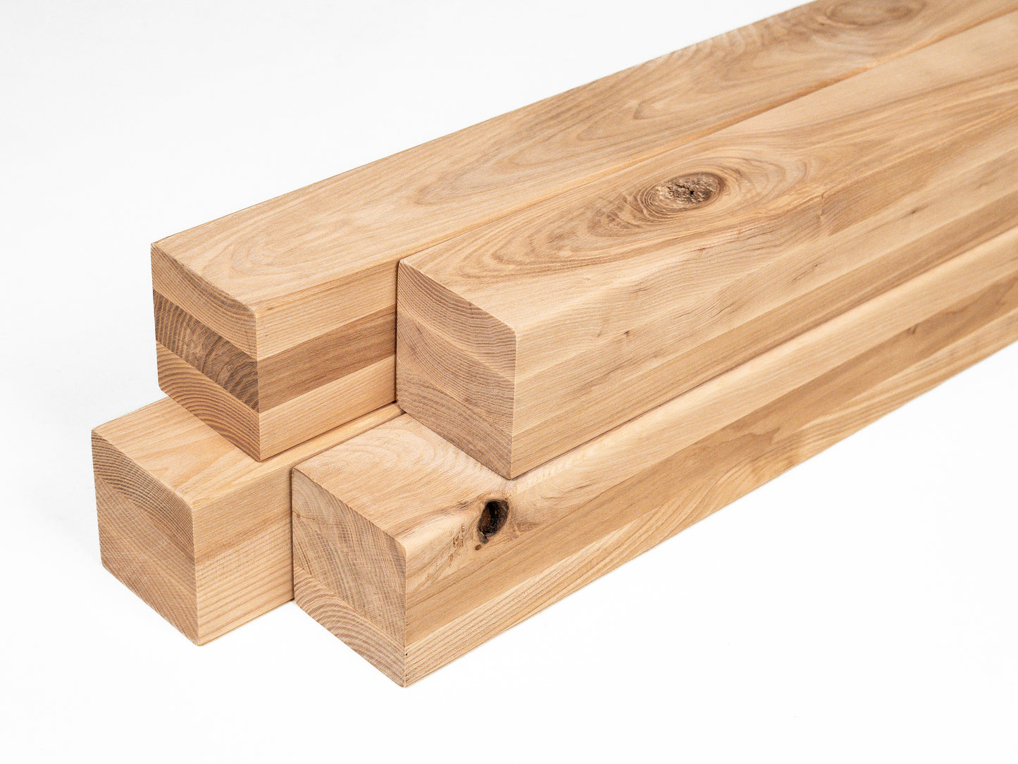 Glulam ash beam Rustic 70x70 mm Hard wax oil Natural white, square timber, solid wood