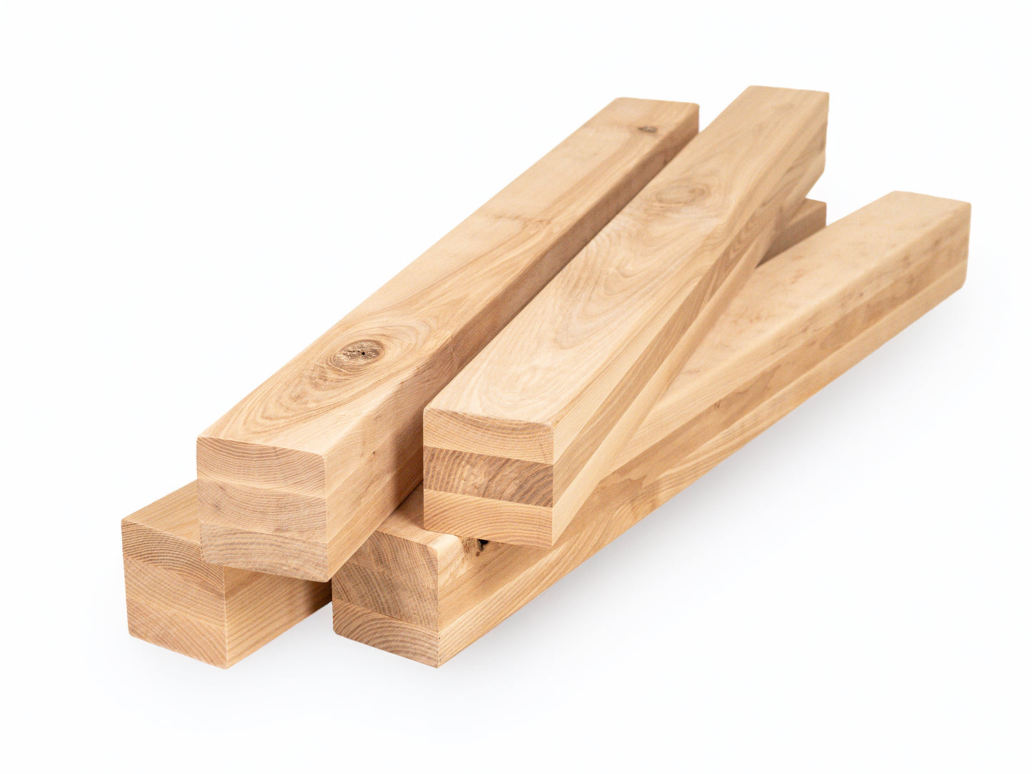 Glulam ash beam Rustic 70x70 mm Hard wax oil Natural white, square timber, solid wood