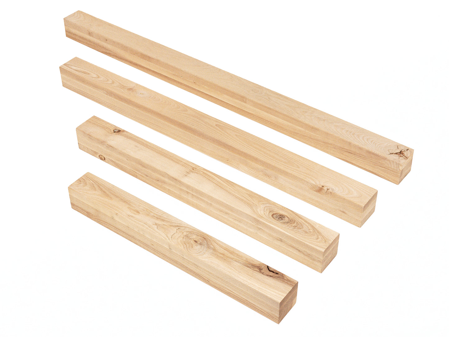 Glulam ash beam Rustic 70x70 mm Hard wax oil Natural white, square timber, solid wood