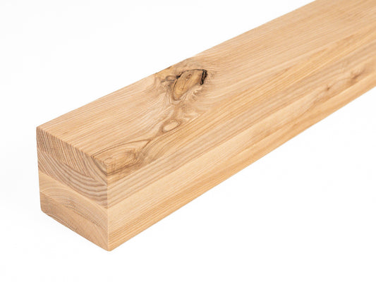 Glulam ash beam Rustic 100x100 mm Hard wax oil Natural white, square timber, solid wood