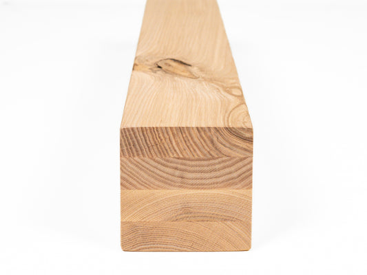 Glulam ash beam Rustic 100x100 mm Hard wax oil Natural white, square timber, solid wood