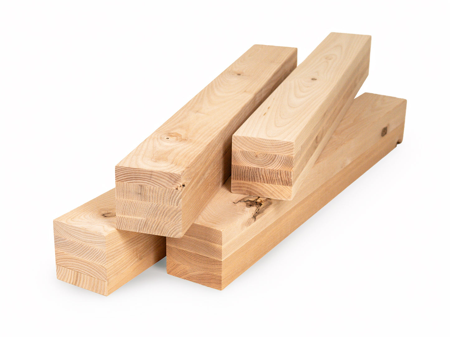 Glulam ash beam Rustic 100x100 mm Hard wax oil Natural white, square timber, solid wood