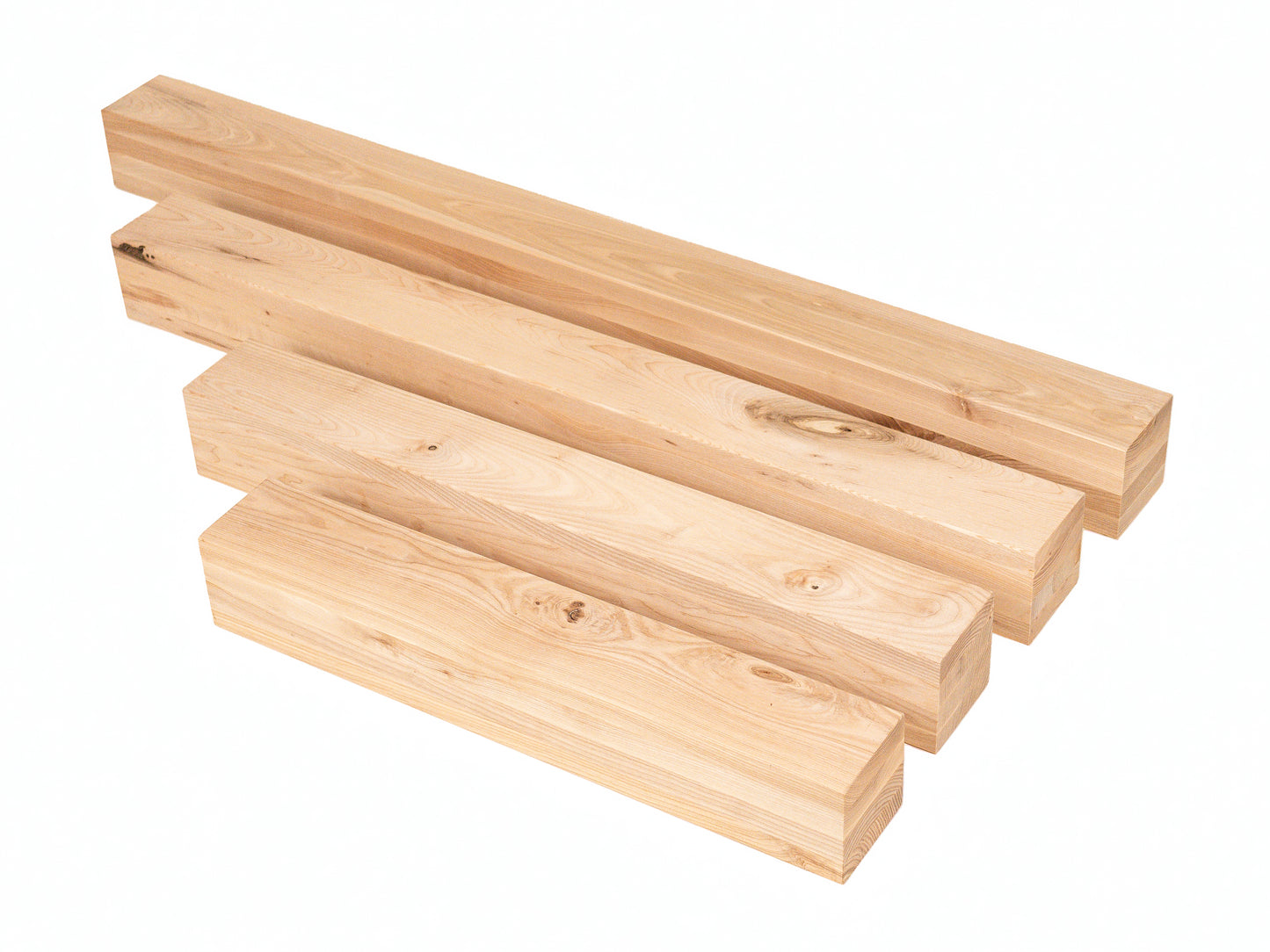 Glulam ash beam Rustic 100x100 mm Hard wax oil Natural white, square timber, solid wood