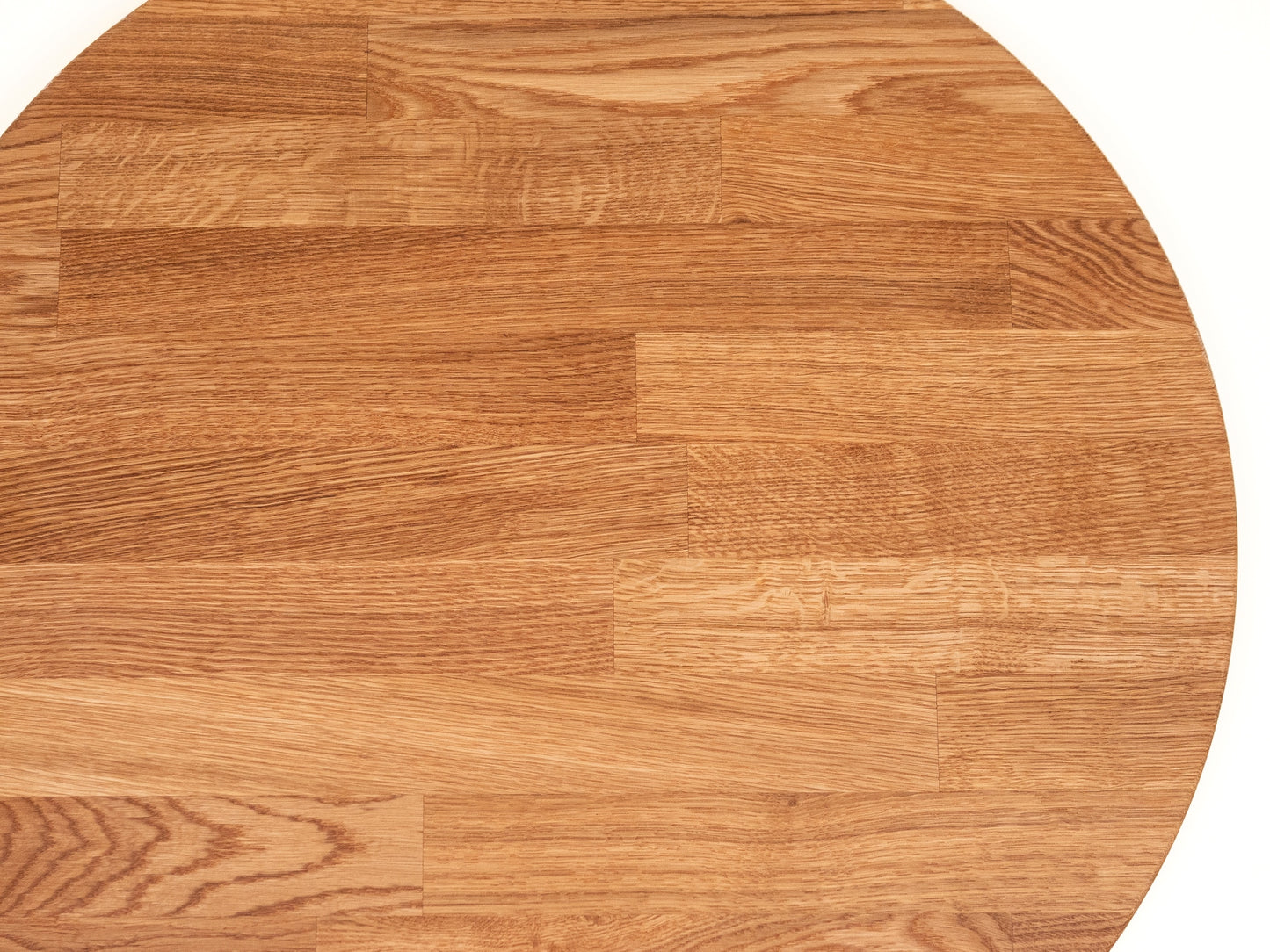 Round Tabletop Worktop Oak A/B, finger jointed lamellas, 40 mm, Natural oil