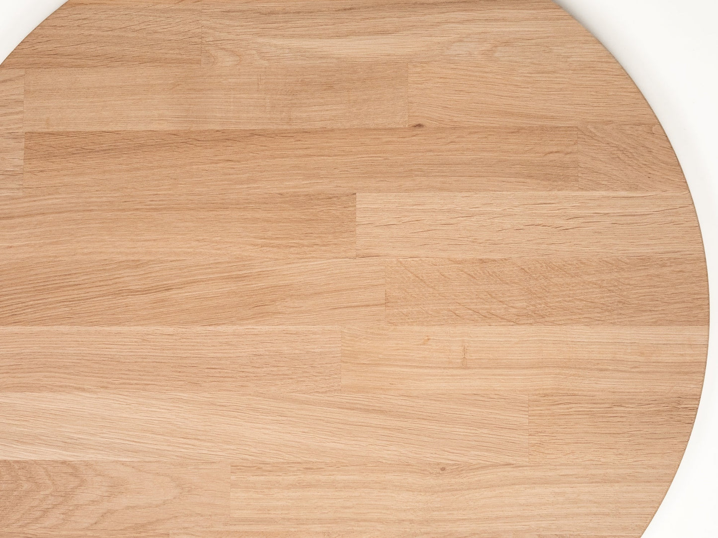 Round Tabletop Worktop Oak A/B, finger jointed lamellas, 26 mm, unfinished
