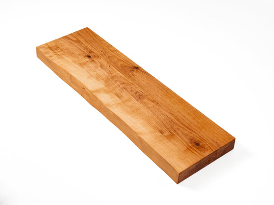 Shelf Stair tread Windowsill Birch Rustic with natural live edge, full stave lamellas, 40 mm, Natural oil