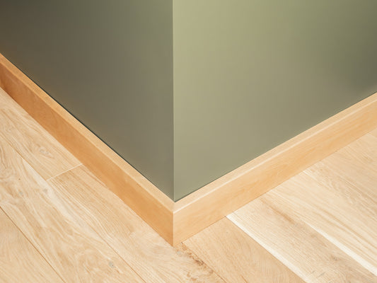 Solid Skirting Board Birch A/B 24x100mm matte lacquered 2000 mm with radius 5mm