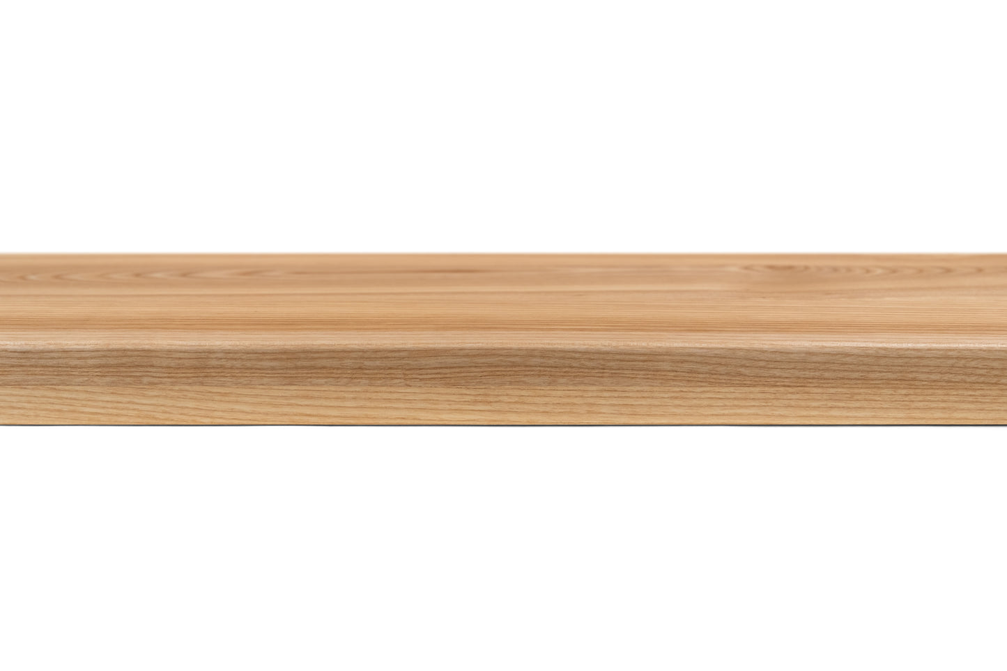 Stair tread Windowsill with overhang Ash A/B, full stave lamellas, 20 mm, Matte lacquered