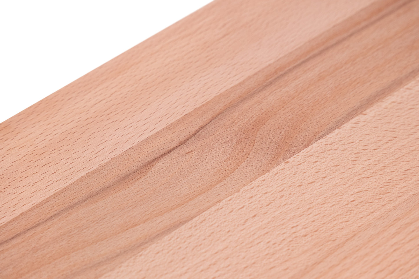 Stair tread Windowsill with wide overhang (5 cm deep) Beech Redheart A/B, full stave lamellas, 20 mm, Unfinished, with square corners