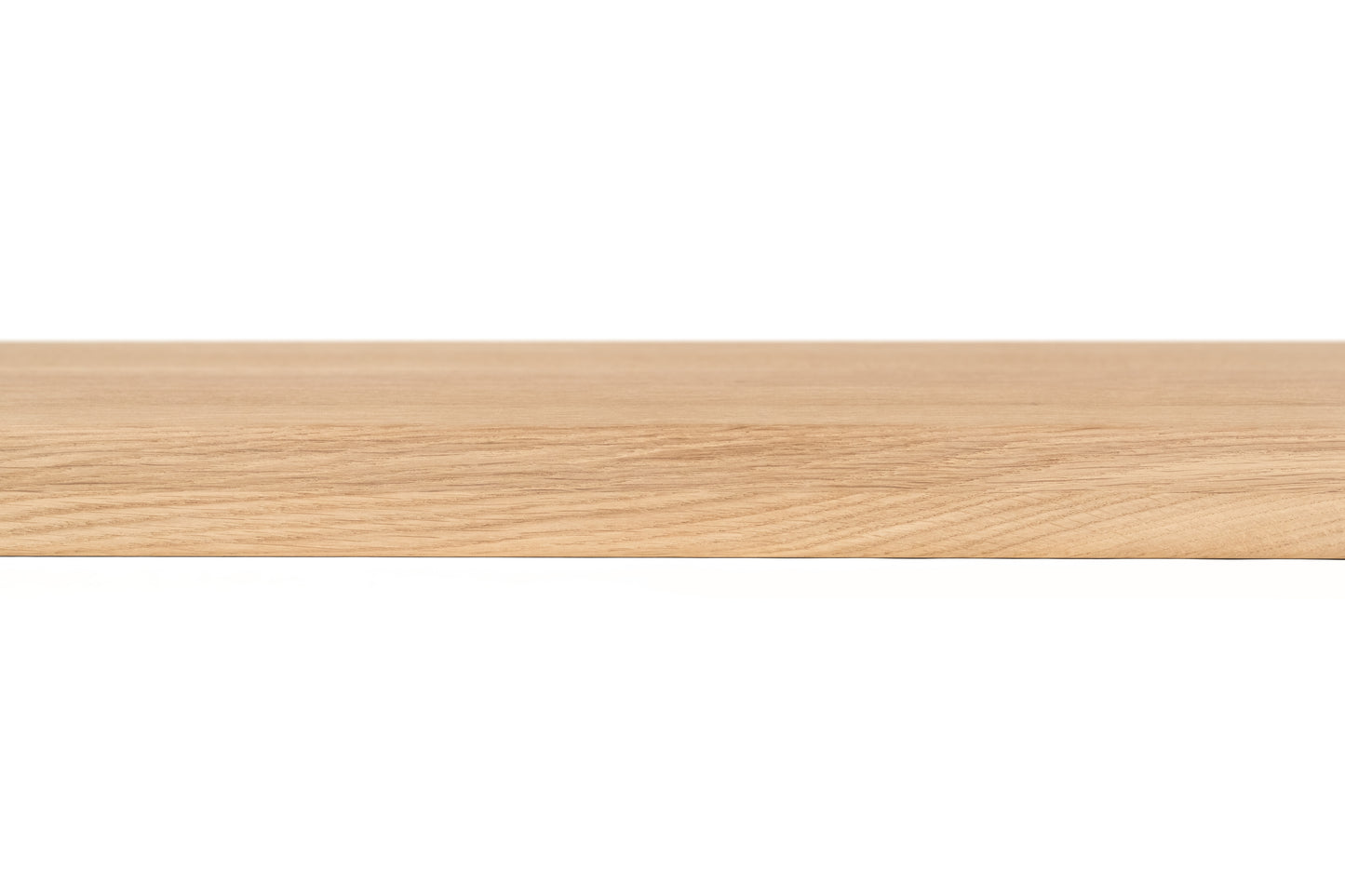 Stair tread Windowsill with wide overhang (5 cm deep) Oak A/B, full stave lamellas, 20 mm, Unfinished, with rounded corners (radius 20 mm)