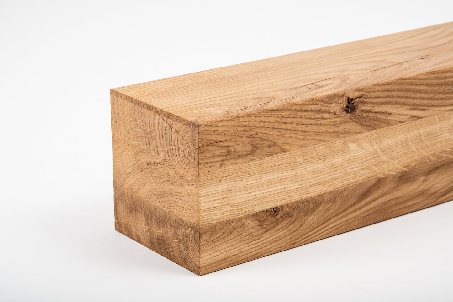 Glulam oak beam Rustic 160x160 mm hard wax oil natural (colourless), square timber, solid wood