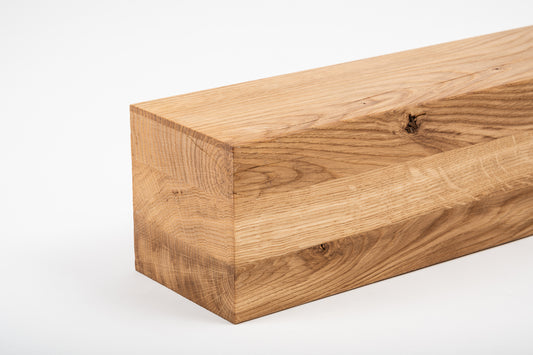 Glulam oak beam Rustic 160x160 mm hard wax oil natural (colourless), square timber, solid wood