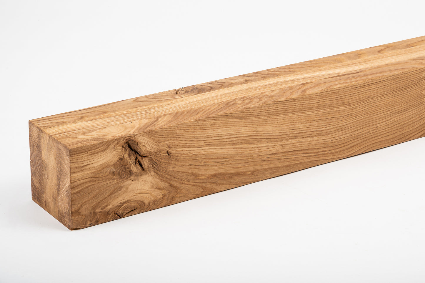 Glulam oak beam Rustic 120x120 mm hard wax oil natural (colourless), square timber, solid wood