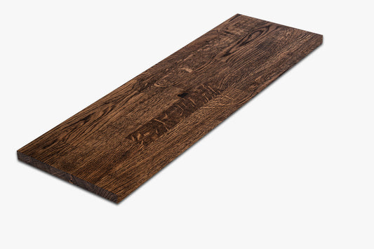Shelf Stair tread Riser Windowsill Oak A/B, finger jointed lamellas, 20 mm, Smoked oil