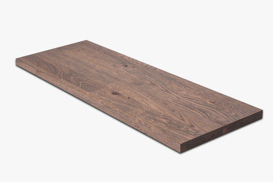 Shelf Stair tread Riser Windowsill Oak A/B, finger jointed lamellas, 20 mm, Graphite oil
