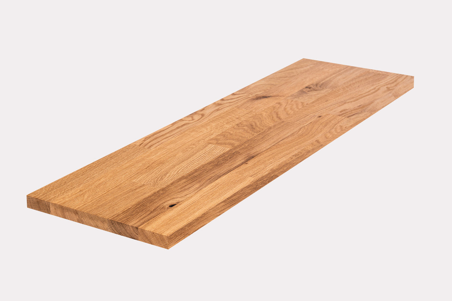 Shelf Stair tread Riser Windowsill Oak A/B, finger jointed lamellas, 26 mm, Hard wax oil Natural (colourless)
