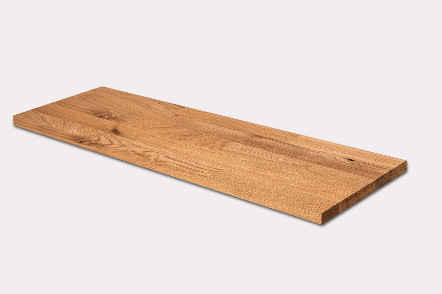 Shelf Stair tread Riser Windowsill Oak A/B, finger jointed lamellas, 26 mm, Hard wax oil Natural (colourless)