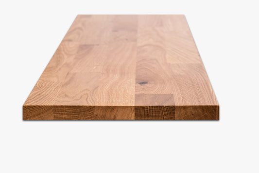 Shelf Stair tread Riser Windowsill Oak A/B, finger jointed lamellas, 20 mm, Matte lacquered