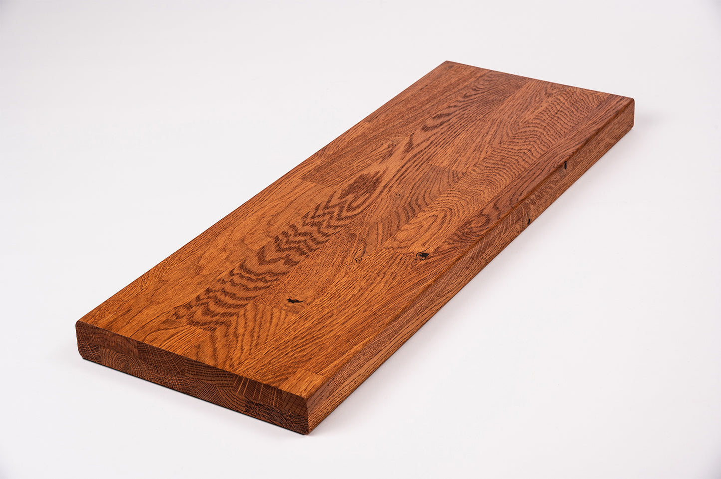 Shelf Stair tread Riser Windowsill Oak Rustic, finger jointed lamellas, 40 mm, 2-layer, Cherry oil