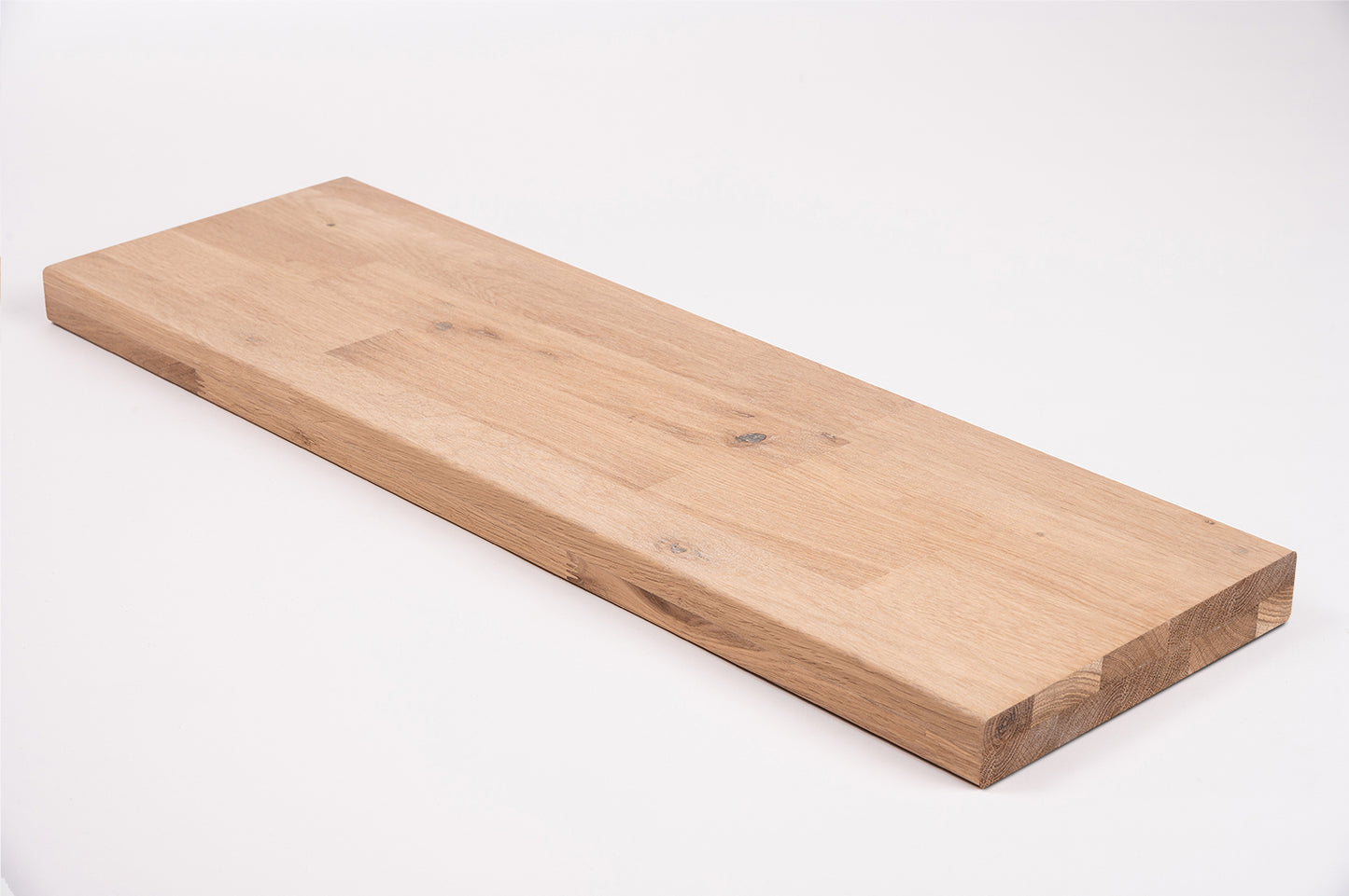 Shelf Stair tread Riser Windowsill Oak Rustic, finger jointed lamellas, 40 mm, 2-layer, White oil