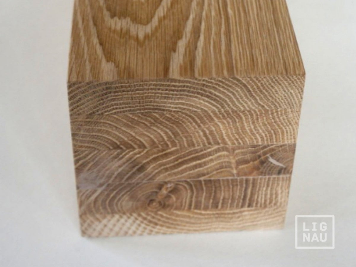 Glulam oak beam A/B 100x100 mm untreated, square timber, solid wood