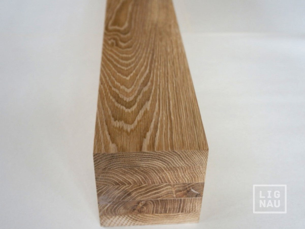 Glulam oak beam A/B 100x100 mm untreated, square timber, solid wood