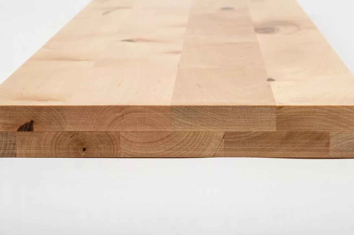 Shelf Stair tread Riser Windowsill Birch Rustic, full stave lamellas, 40 mm, 2-layer, Matte lacquere