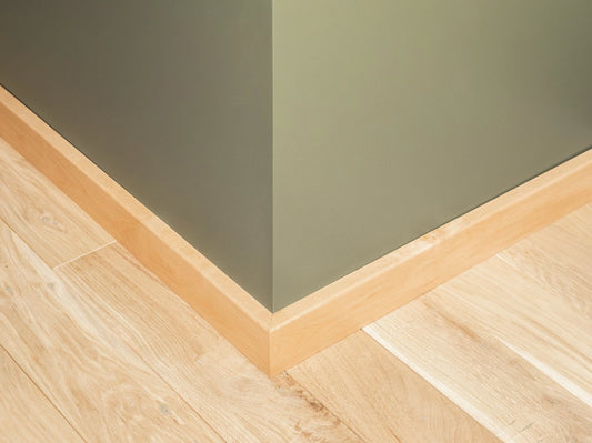Solid Skirting Board Birch A/B 24x80mm matte lacquered 2000 mm with radius 5mm