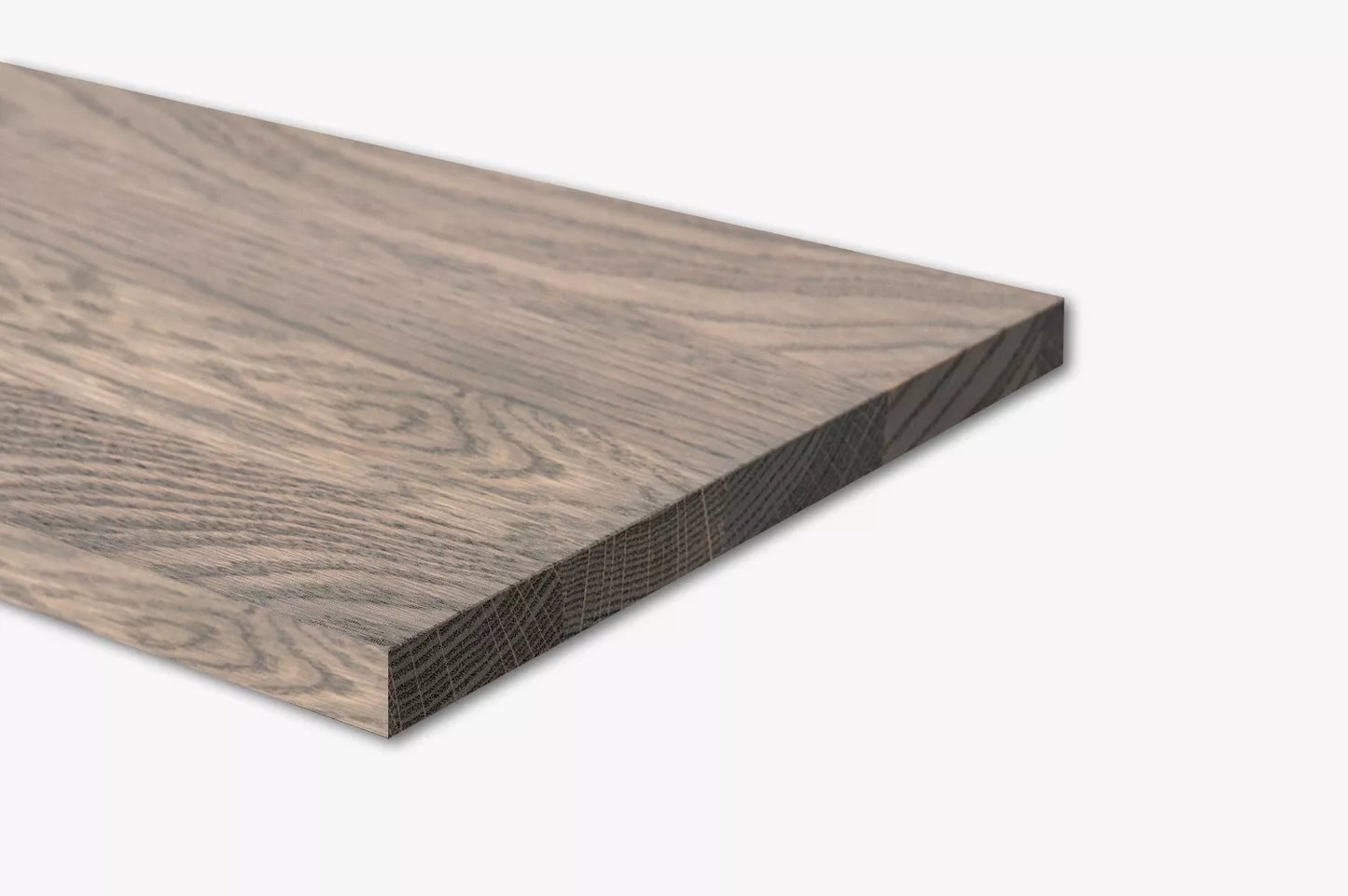 Shelf Stair tread Riser Windowsill Oak A/B, full stave lamellas, 20 mm, Graphite oil