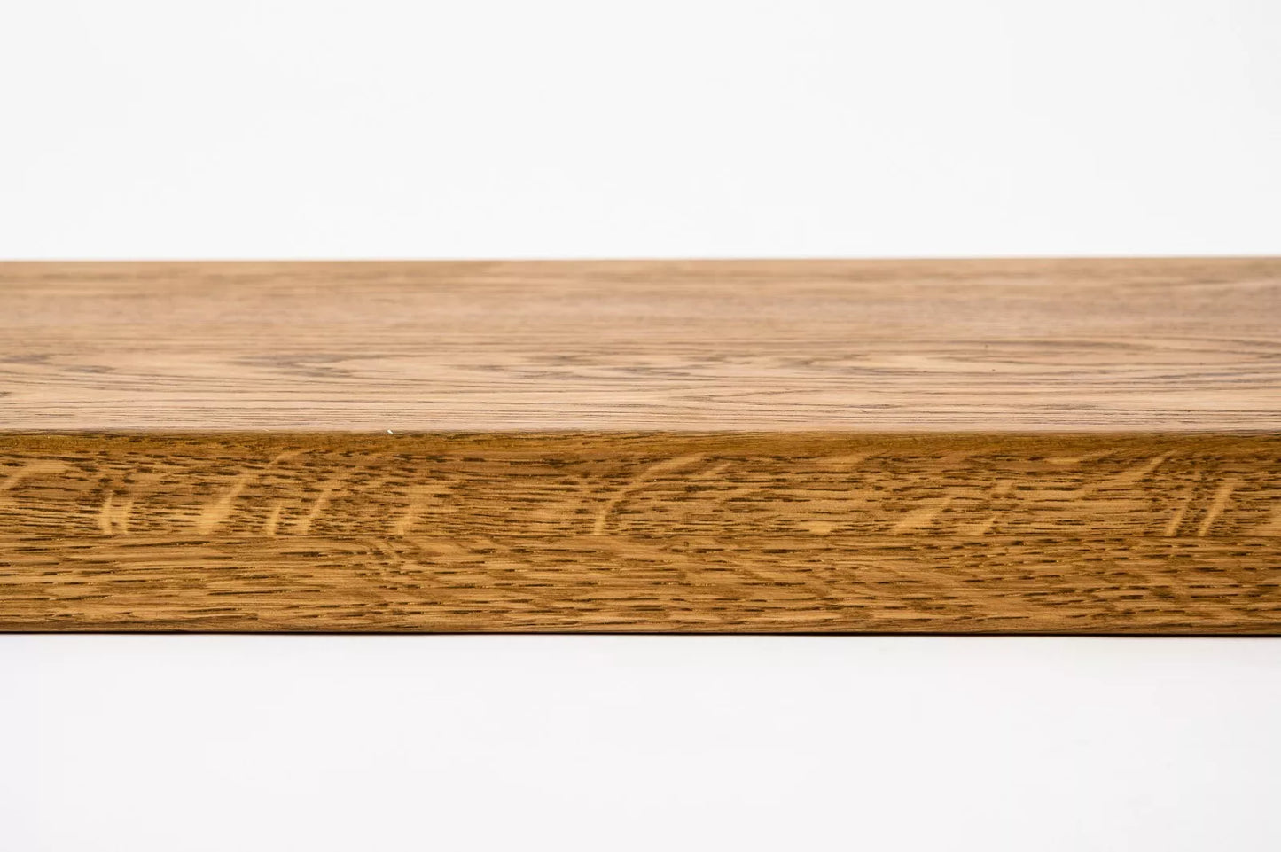 Stair tread Windowsill with overhang Oak A/B, full stave lamellas, 16 mm, Antique oil