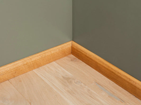 Plinthe massive Chêne A/B 20x90mm Huile naturelle 1,5-2,5m avec rayon 20mm