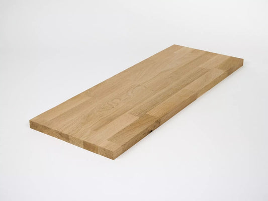 Panneau massif contrecollé DIY Chêne A/B, lamelles aboutées à largeur fixe, 26 mm