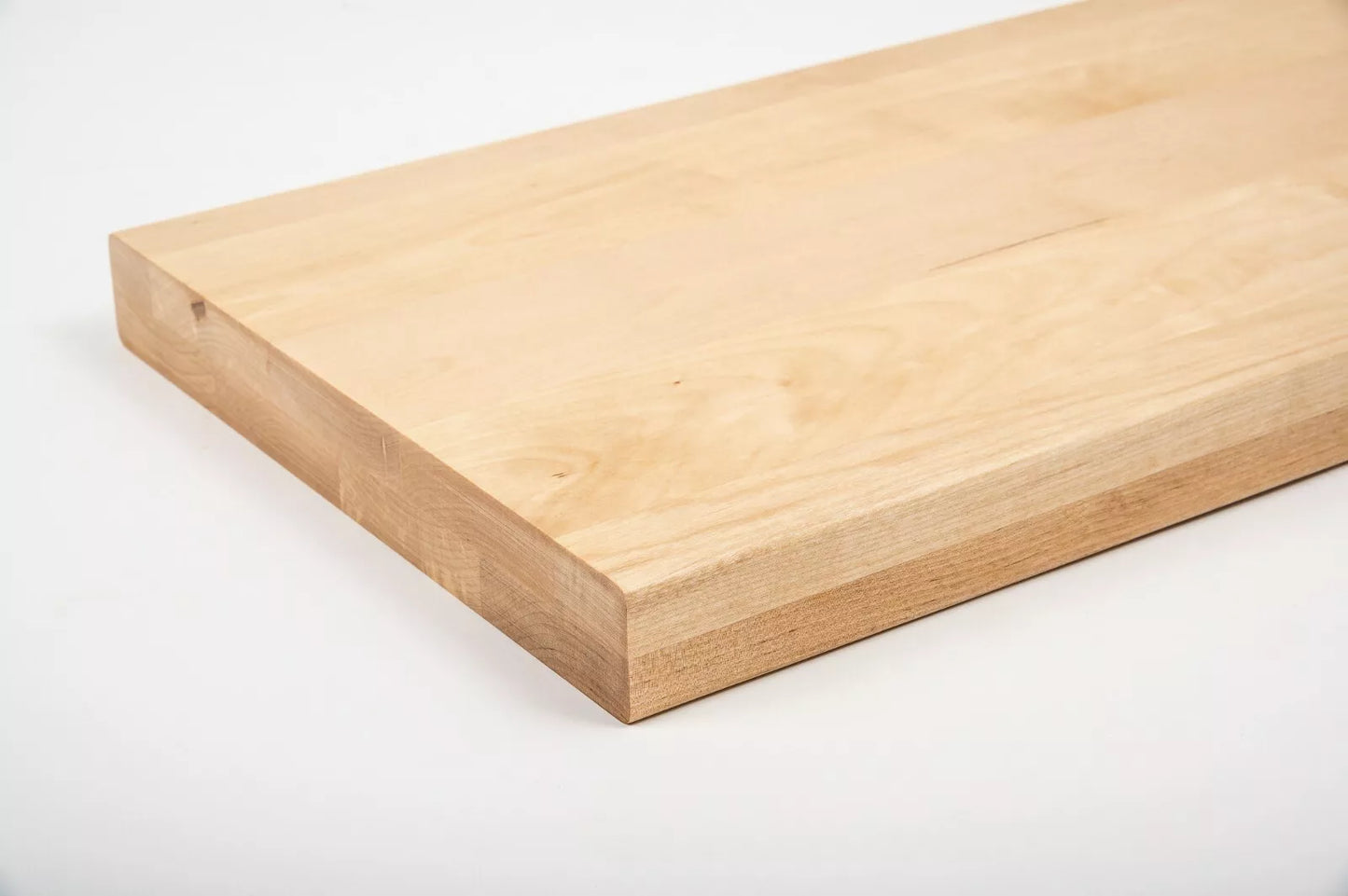 Shelf Stair tread Riser Windowsill Birch A/B, full stave lamellas,  40 mm, 2-layer, Matte lacquere