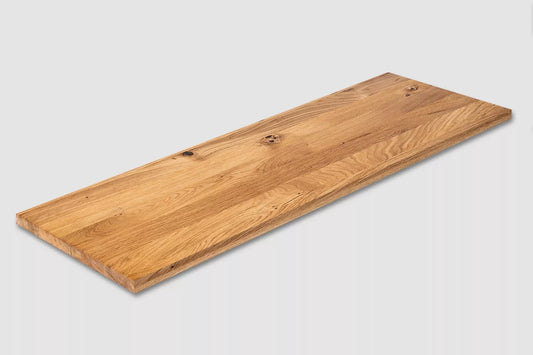 Tablette Marche d'escalier Contremarche Appui de fenêtre Chêne rustique, lamelles entières, 16 mm, huilé naturel (incolore)