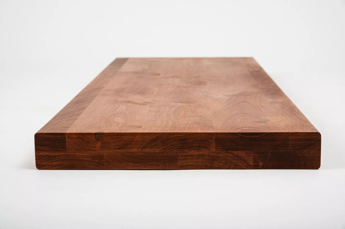 Shelf Stair tread Riser Windowsill Birch Rustic, full stave lamellas, 40 mm, 2-layer, Cherry oil