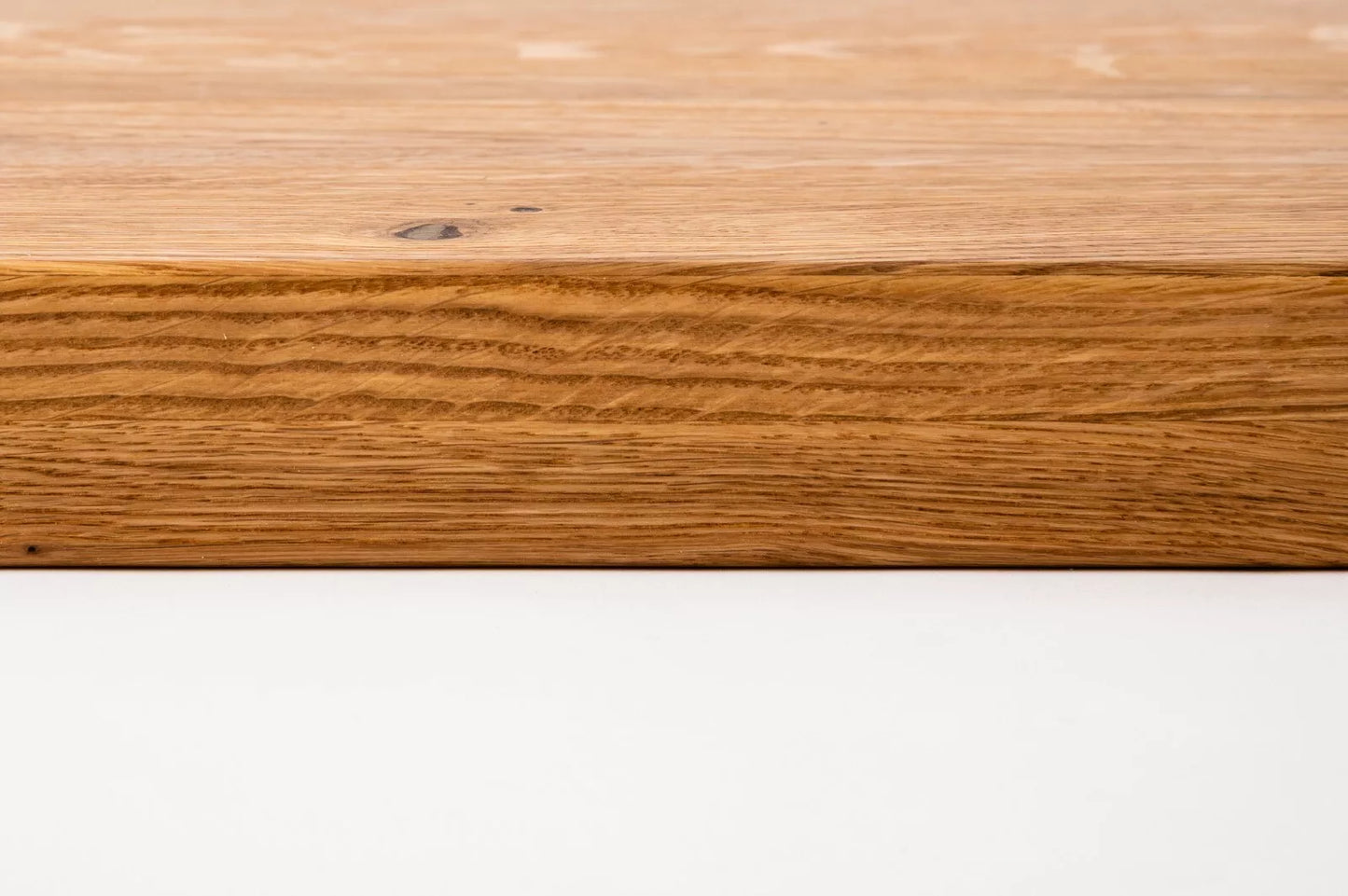 Stair tread Windowsill with overhang Oak Rustic, full stave lamellas, 16 mm, Natural oil