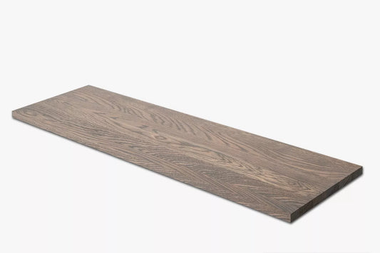 Shelf Stair tread Riser Windowsill Oak A/B, full stave lamellas, 16 mm, Graphite oil