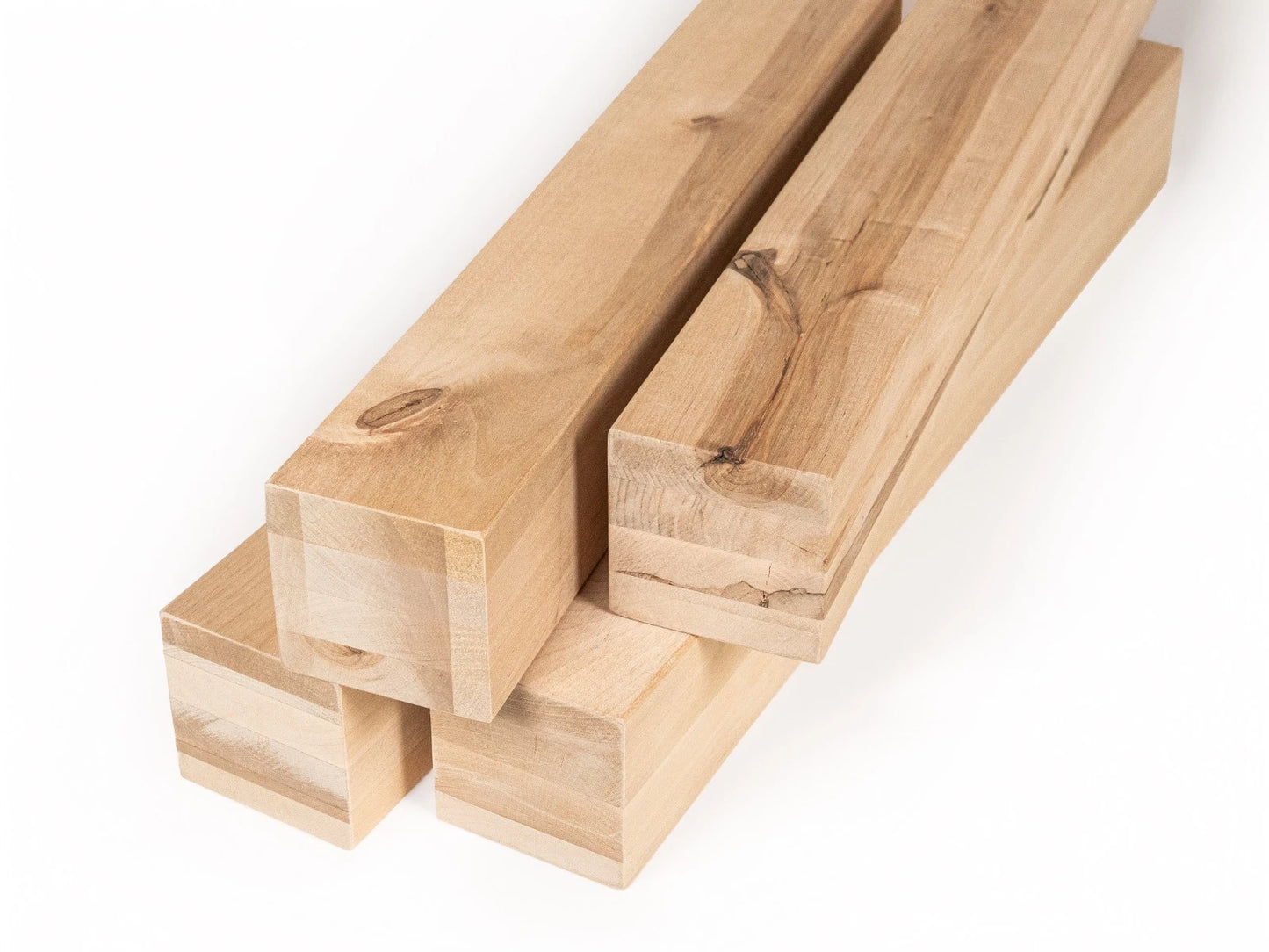 Glulam birch beam Rustic 100x100 mm Hard wax oil Natural white, square timber, solid wood
