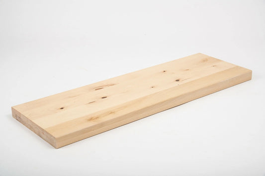 Shelf Stair tread Riser Windowsill Birch Rustic, full stave lamellas, 40 mm, 2-layer, Hard wax oil nature white