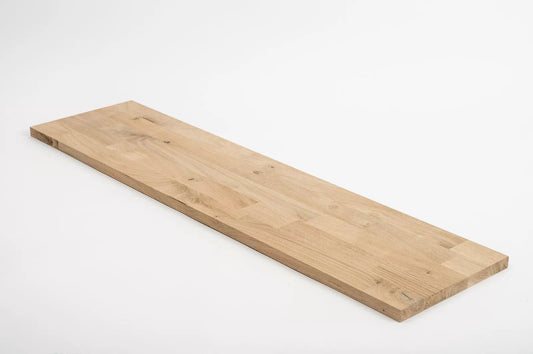 Panneau massif contrecollé DIY Chêne rustique, lamelles aboutées à largeur fixe, 20 mm