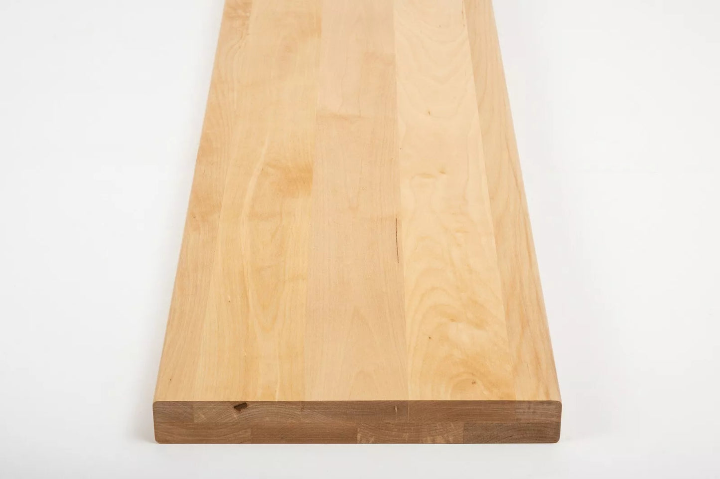 Shelf Stair tread Riser Windowsill Birch A/B, full stave lamellas,  40 mm, 2-layer, Matte lacquere