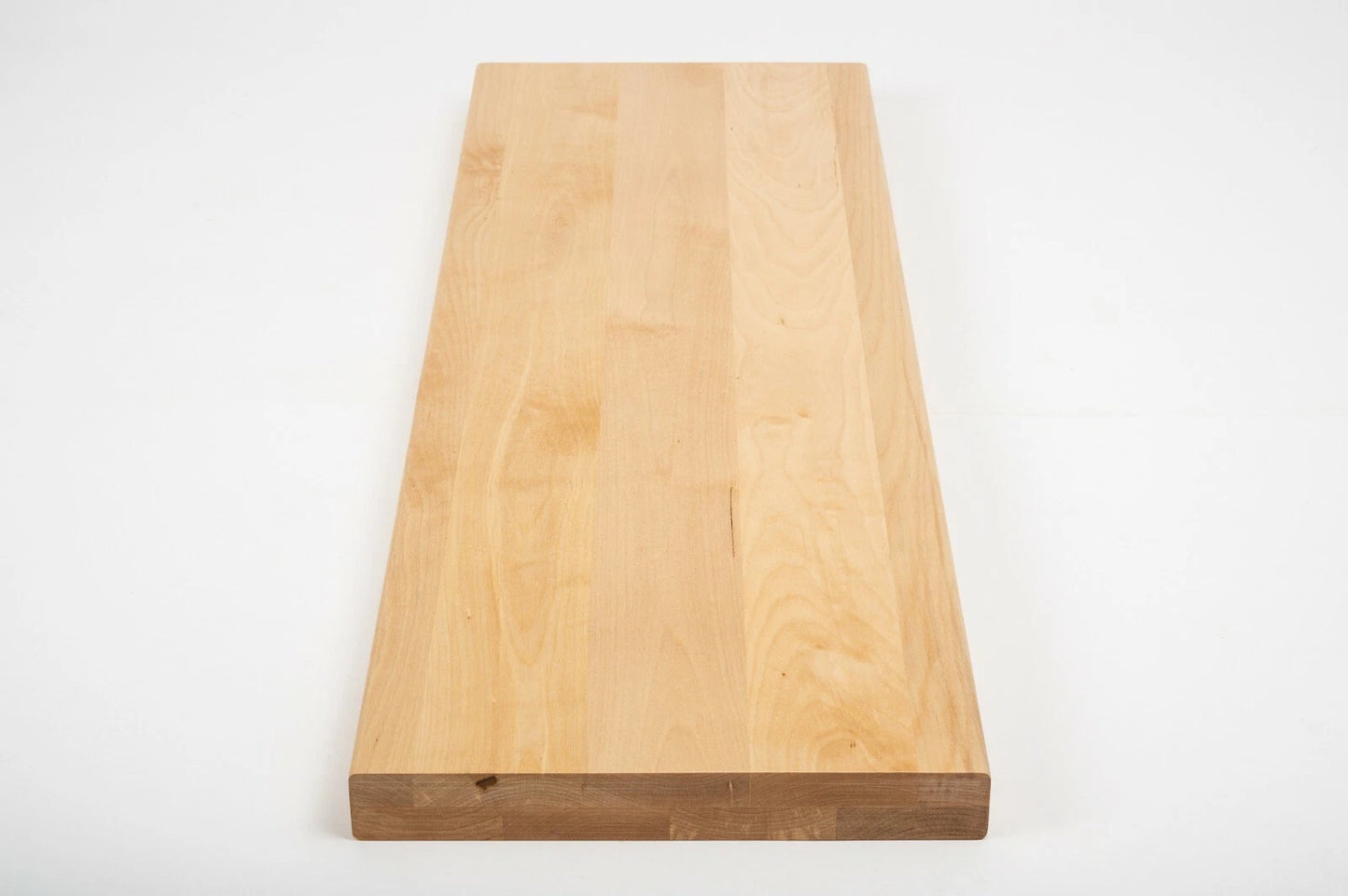 Shelf Stair tread Riser Windowsill Birch A/B, full stave lamellas,  40 mm, 2-layer, Matte lacquere