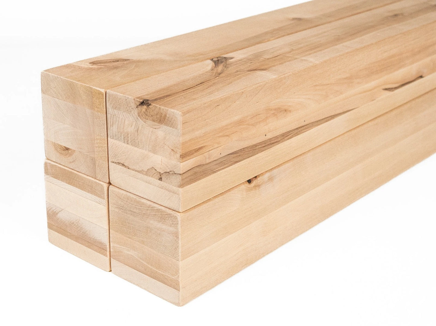 Glulam birch beam Rustic 100x100 mm Hard wax oil Natural white, square timber, solid wood