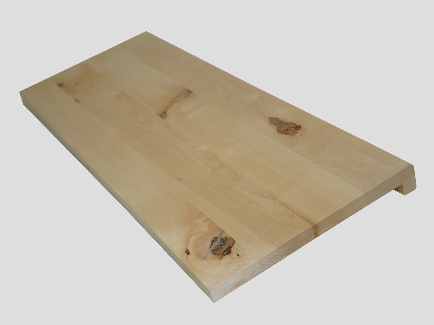 Stair tread Windowsill with overhang Maple Rustic, full stave lamellas, 20 mm, Unfinished