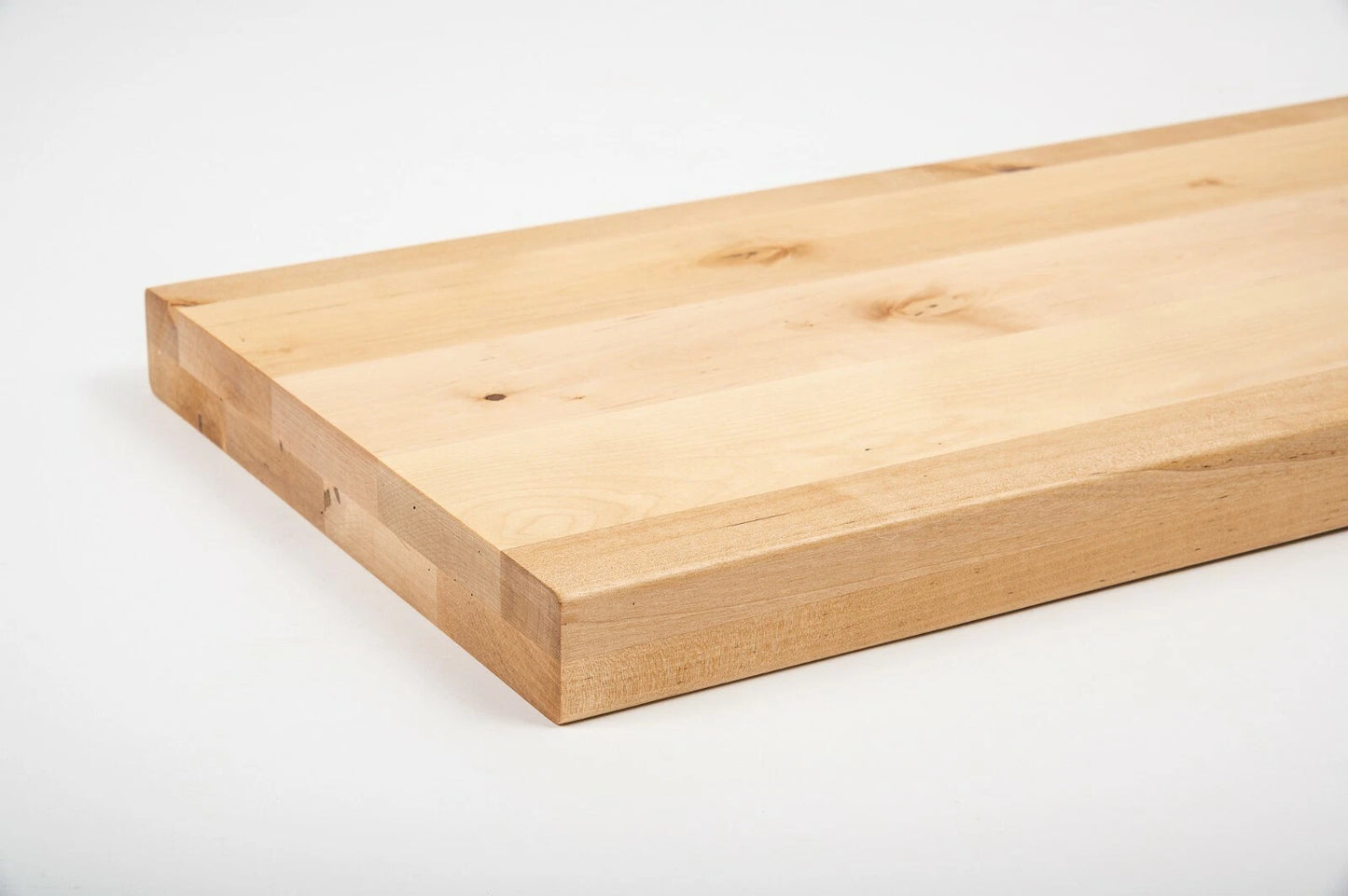 Shelf Stair tread Riser Windowsill Birch Rustic, full stave lamellas, 40 mm, 2-layer, Hard wax oil natur (colourless)