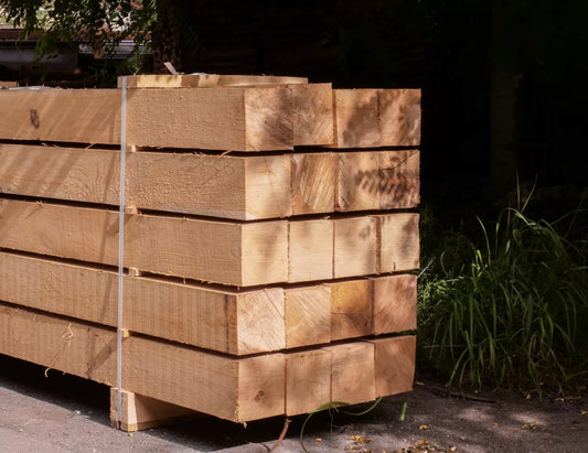 Fresh Sawn Oak Beam, 130x130x2400 mm