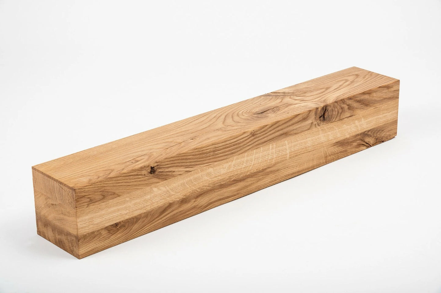 Glulam oak beam Rustic 80x80 mm hard wax oil natural (colourless), square timber, solid wood