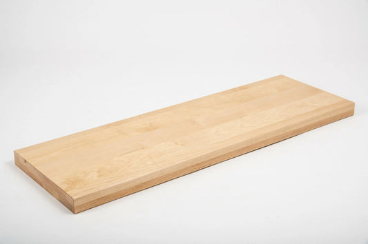 Shelf Stair tread Riser Windowsill Birch A/B, full stave lamellas,  40 mm, 2-layer, Matte lacquere