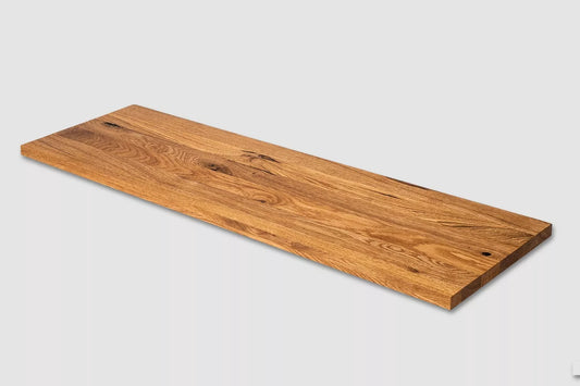 Tablette Marche de porte-à-l'épaule Contremarche Appui de fenêtre Chêne rustique, lamelles pleines, 16 mm, huilé naturel
